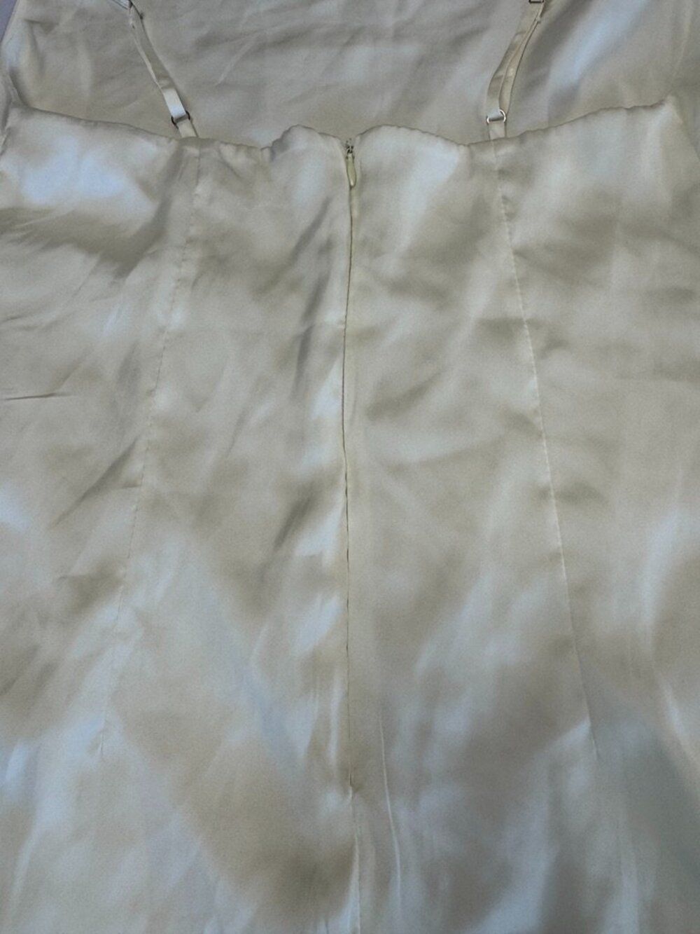 Altar'd State White Ivory Satin Mini Dress Size S - Picture 12 of 13